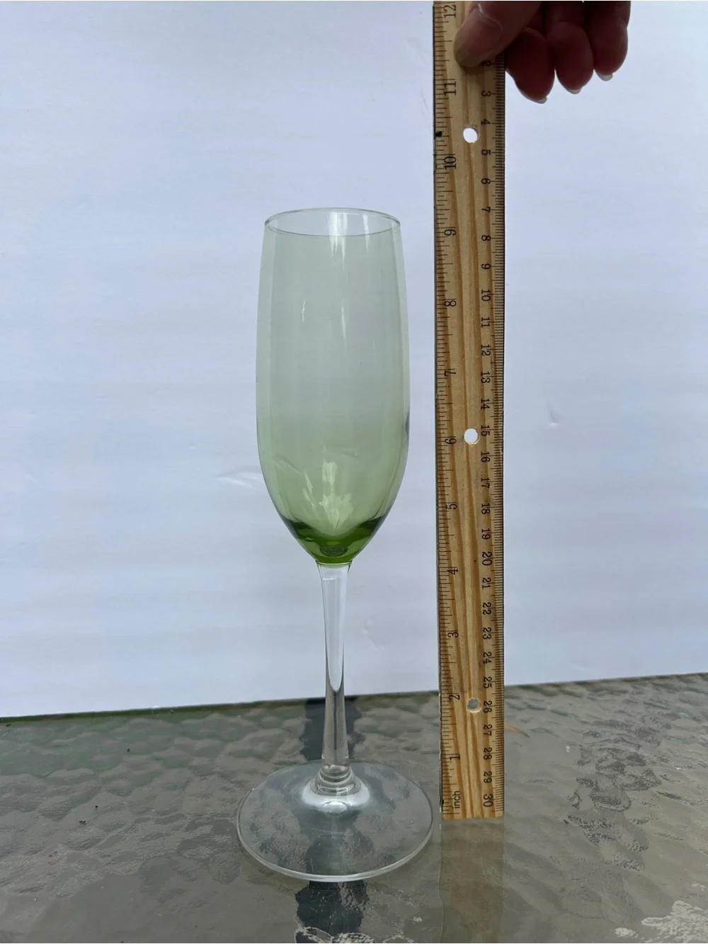 Green Champagne Flute - Elegant Home Dining Glass